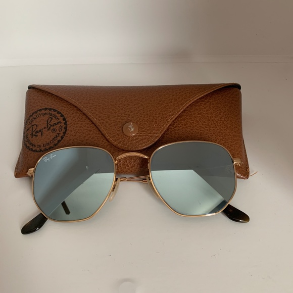 ray ban hexagonal grey flash